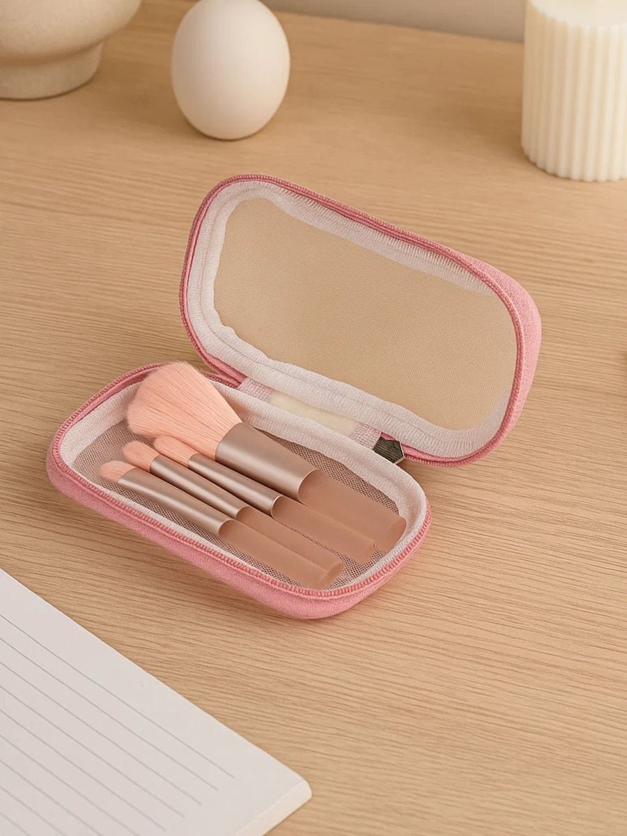 Komplet čopičev za ličenje v etuiju - roza - SINSAY