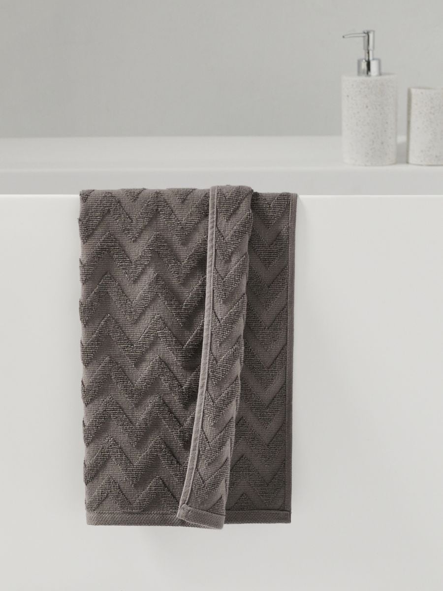 Asciugamano in cotone - grigio scuro - SINSAY