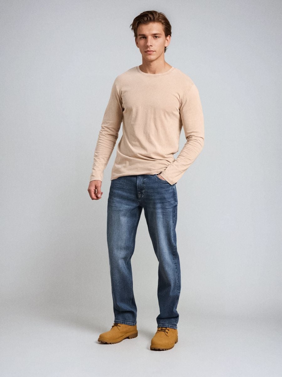 Прямі джинси - темно-синій - SINSAY