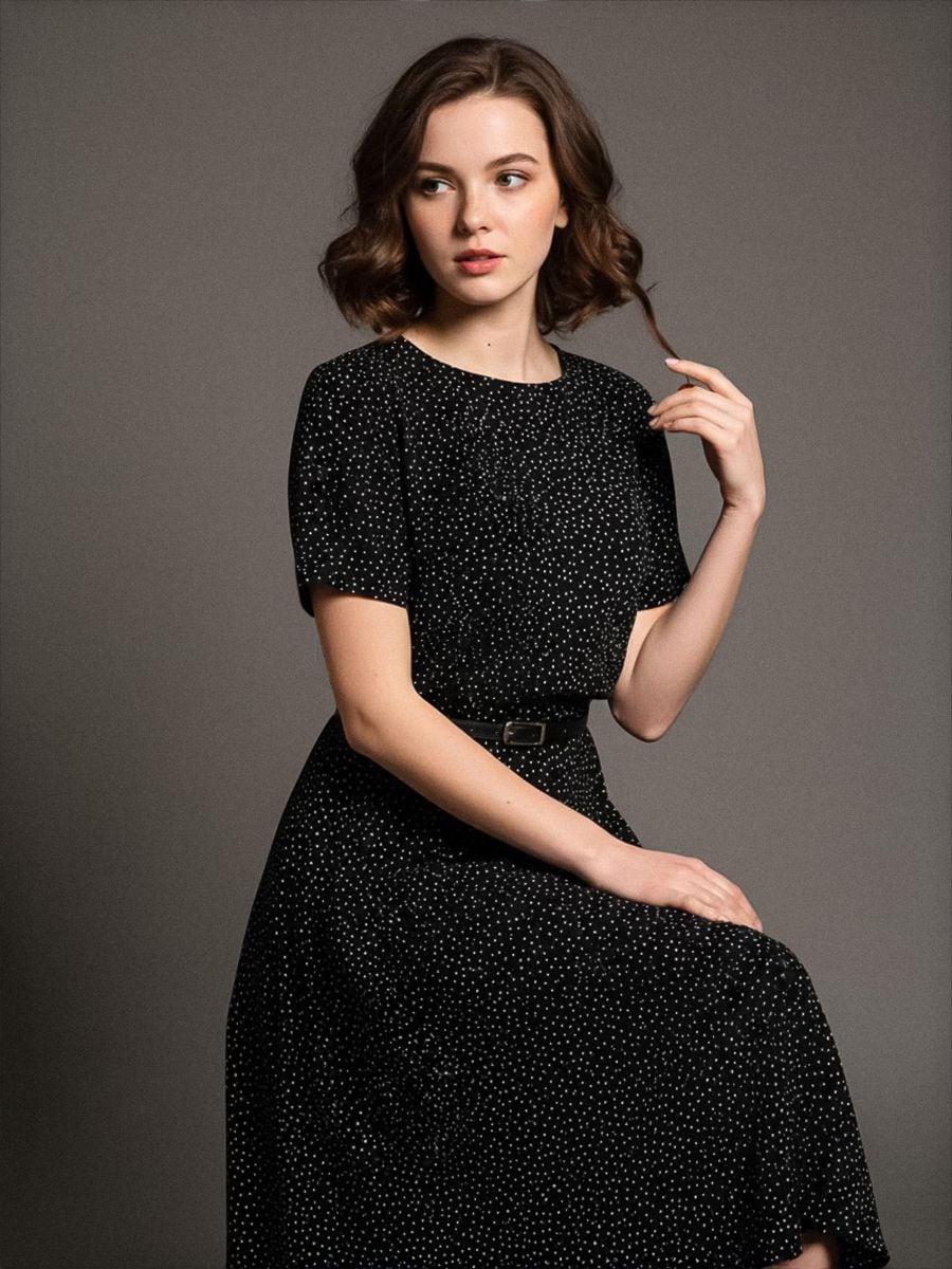 Šaty s opaskom - viacfarebná - SINSAY