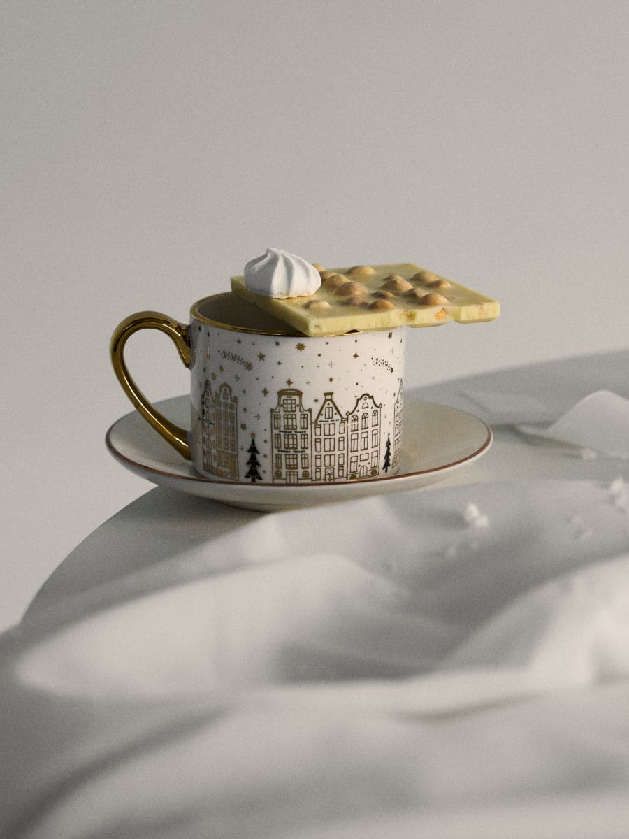 Skodelica s krožnikom - večbarvna - SINSAY