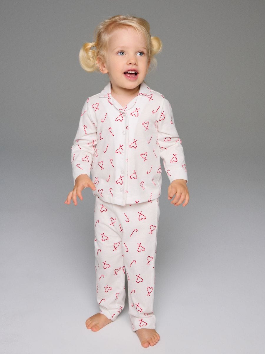 Dvodijelna pidžama - krem - SINSAY