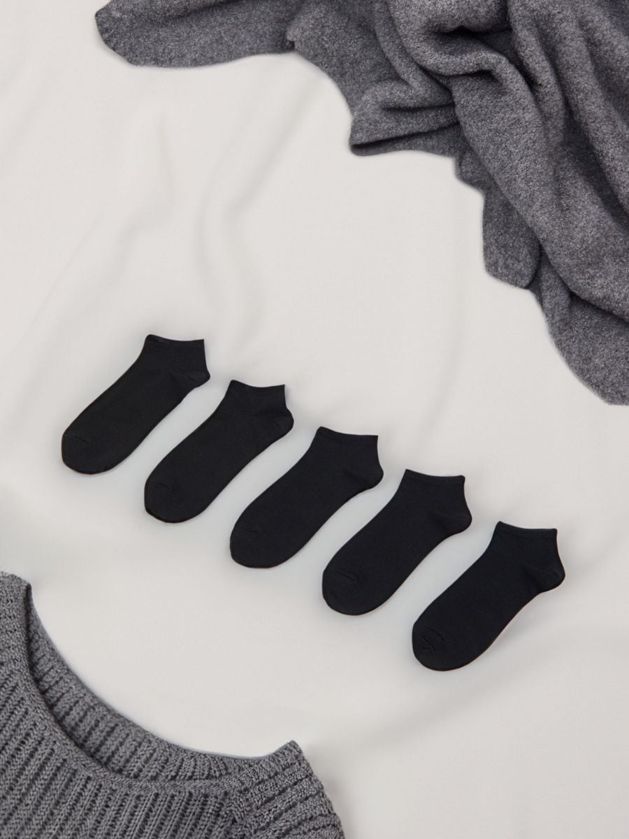 Sada 5 párů ponožek - černá - SINSAY