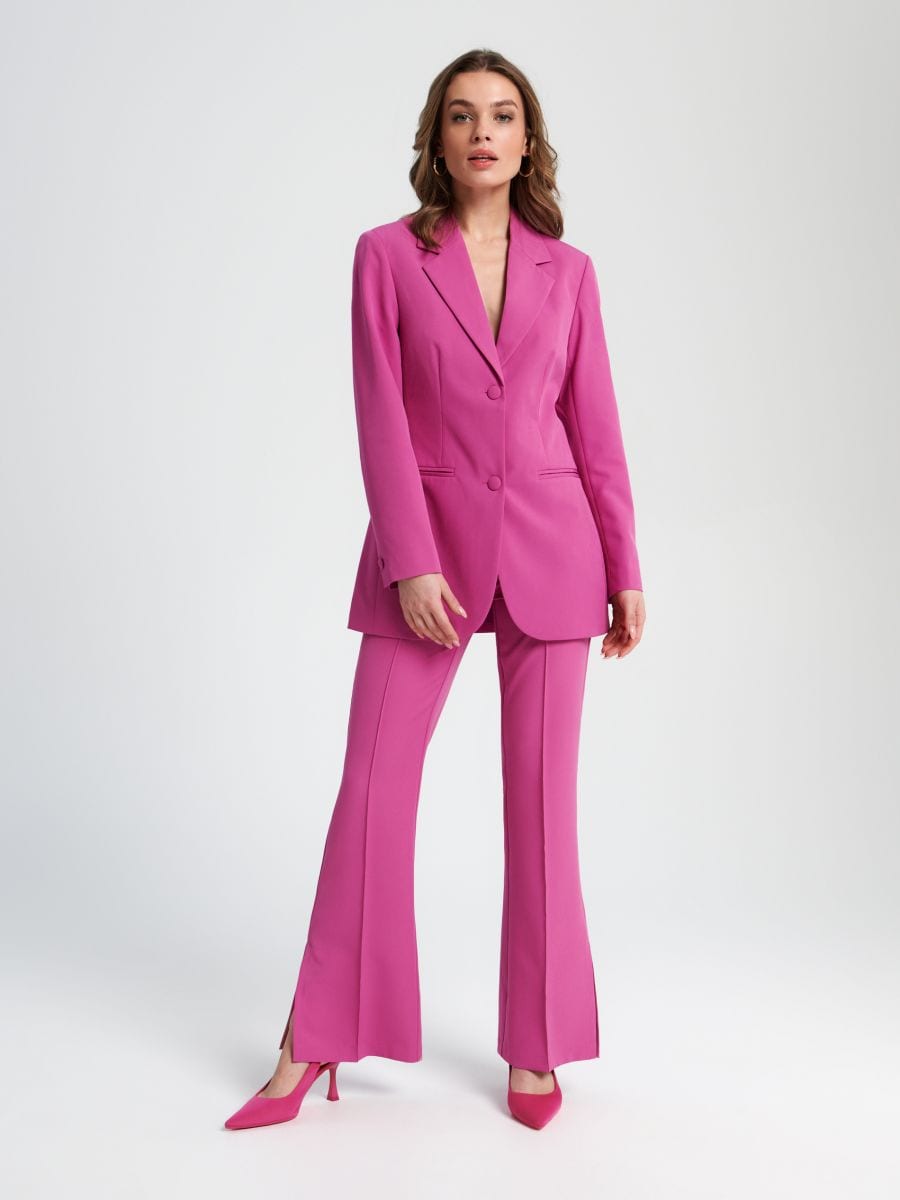Elegantne hlače - vijolična - SINSAY