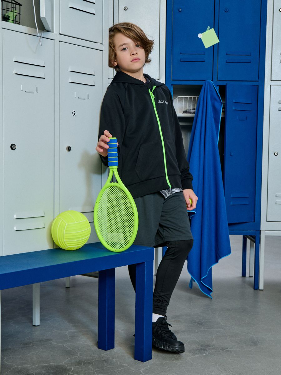 Sportowa bluza hoodie z napisem - szary - SINSAY