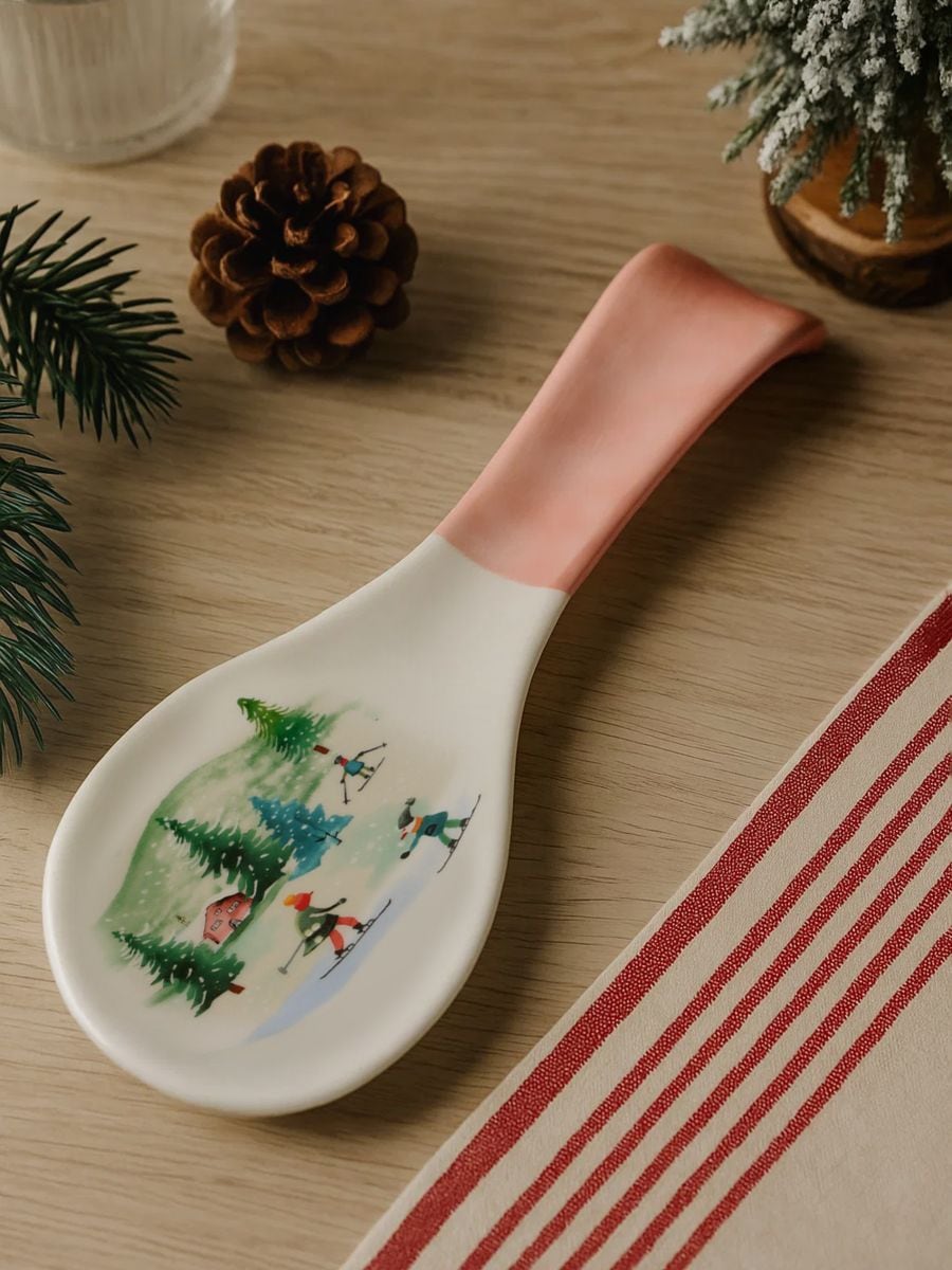 Lusikapuhkepaik talvemaastiku motiiviga - pastellroosa - SINSAY