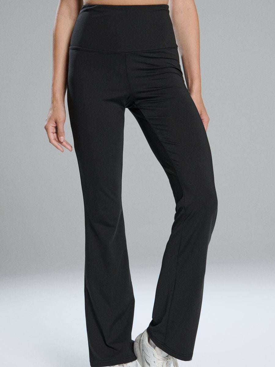 Παντελόνι flare Gym Hard - μαυρο - SINSAY