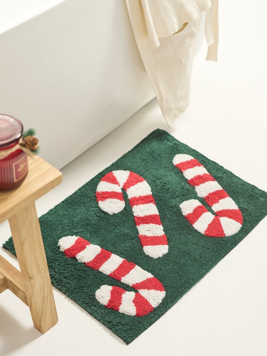 Badematte mit Weihnachtsmotiv - Grün - SINSAY