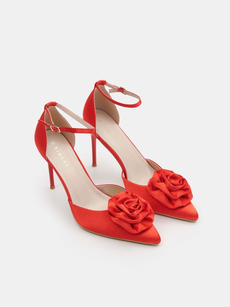 Čevlji z visoko peto - rdeča - SINSAY