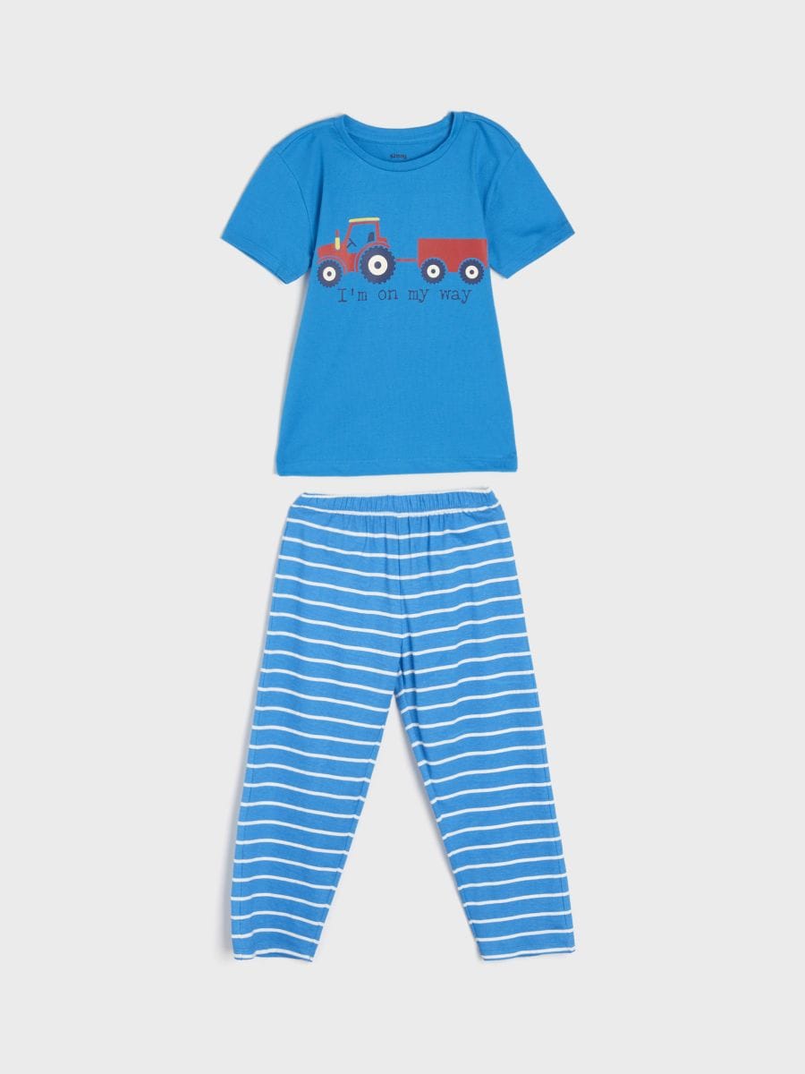 Dvoudílná pyžamová souprava - modrá - SINSAY