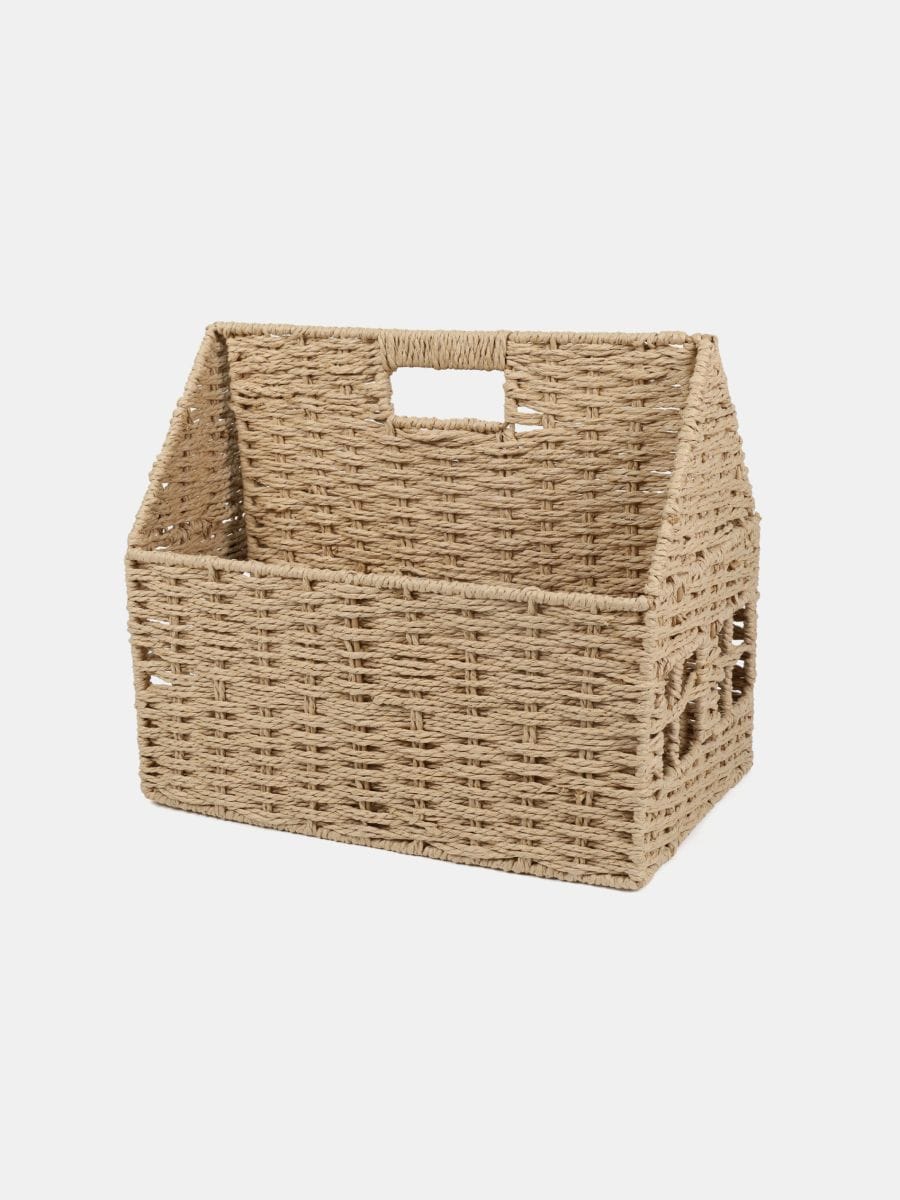 Geflochtener Aufbewahrungskorb in Form eines Hauses - Beige - SINSAY