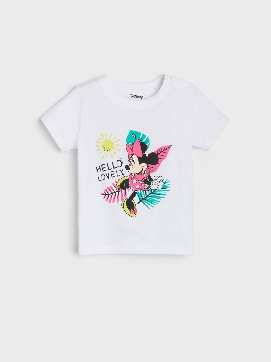 Majica Minnie Mouse - belo - SINSAY