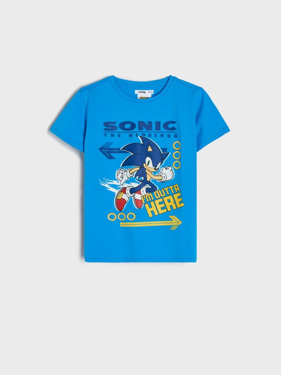 Majica kratkih rukava Sonic the Hedgehog - akvamarin - SINSAY