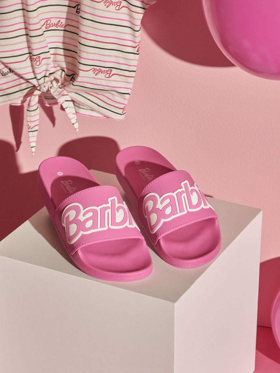 Șlapi cu Barbie - roz-aprins - SINSAY