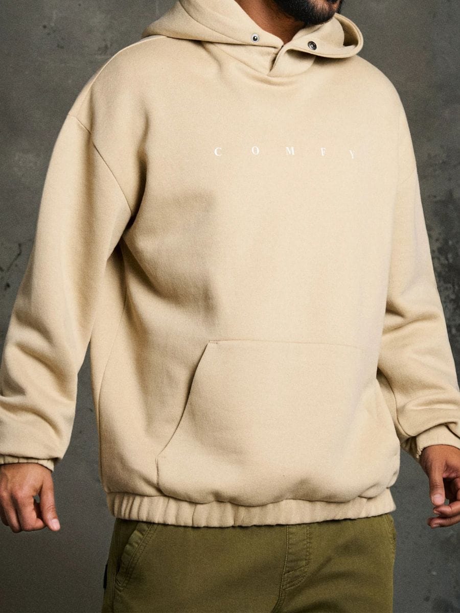 Bluza hoodie - beżowy - SINSAY