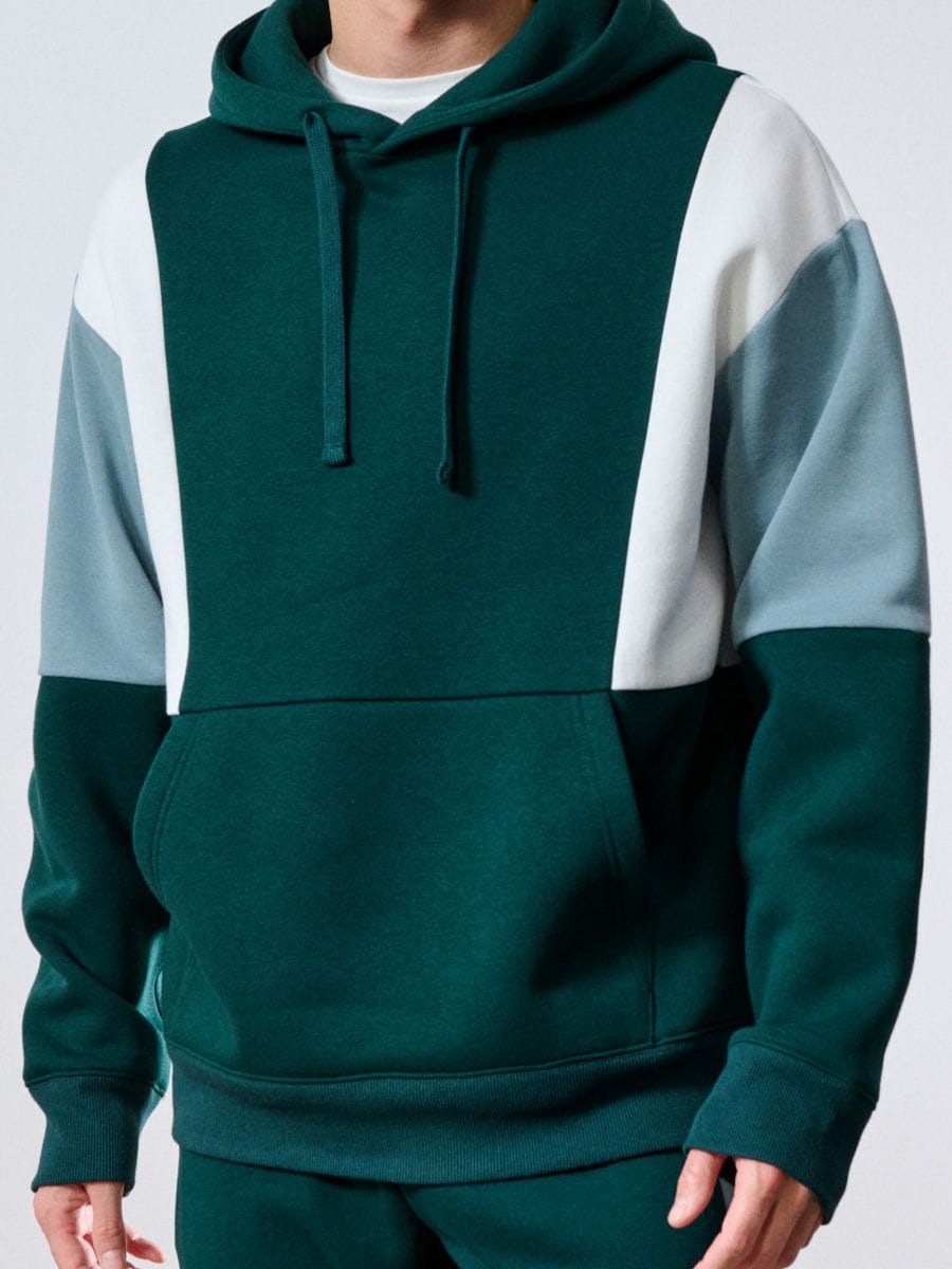 Bluza z kapturem - zielony - SINSAY