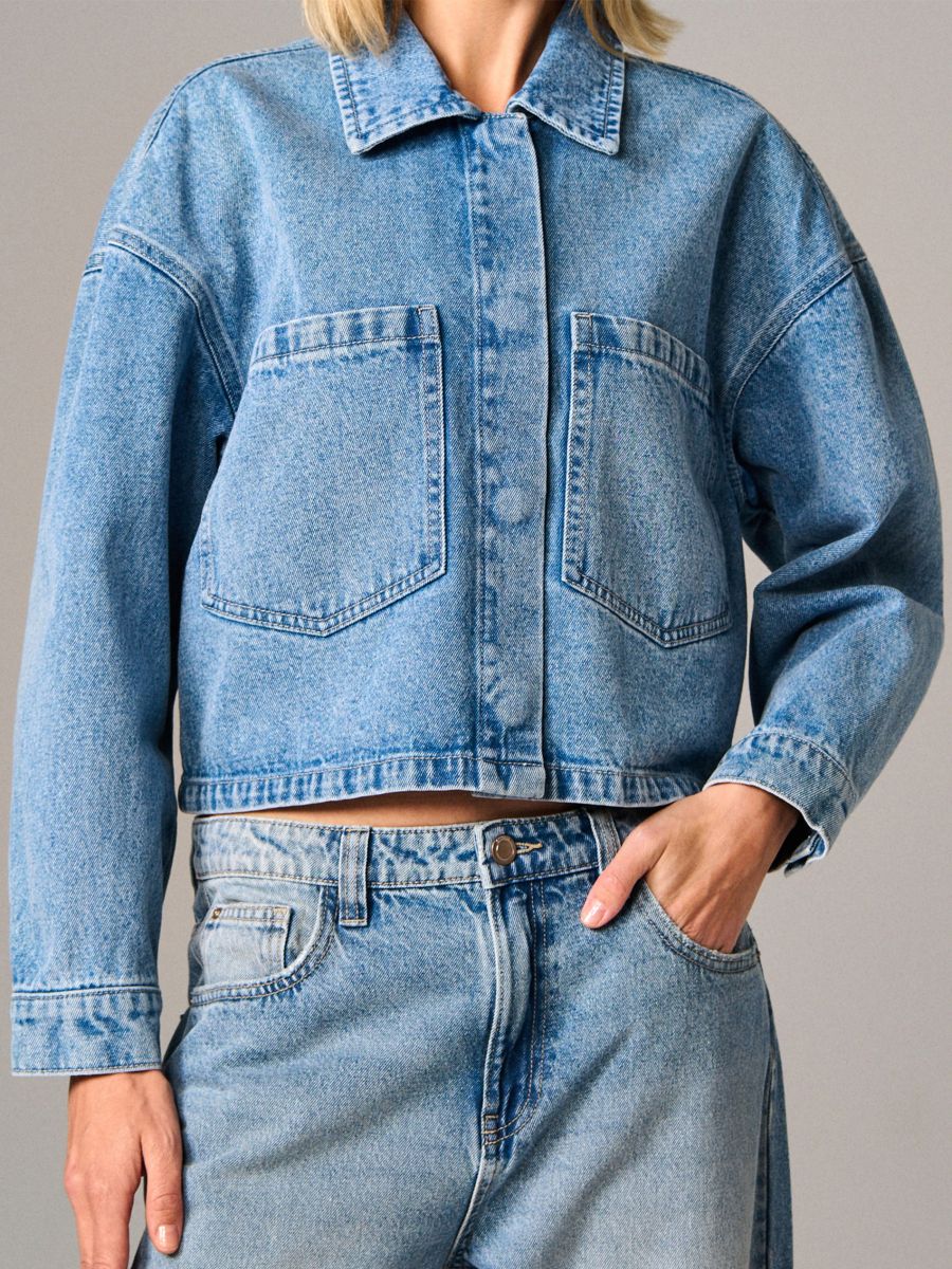 Geacă din denim - albastru - SINSAY