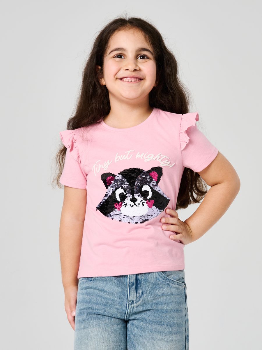 Maglietta con stampa - rosa - SINSAY