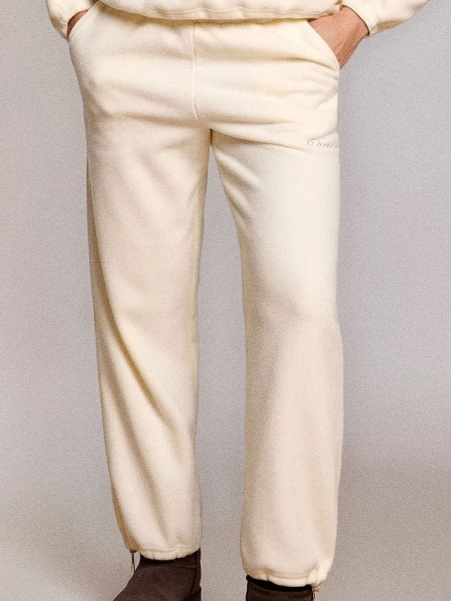 Püksid wide leg - kreemvalge - SINSAY