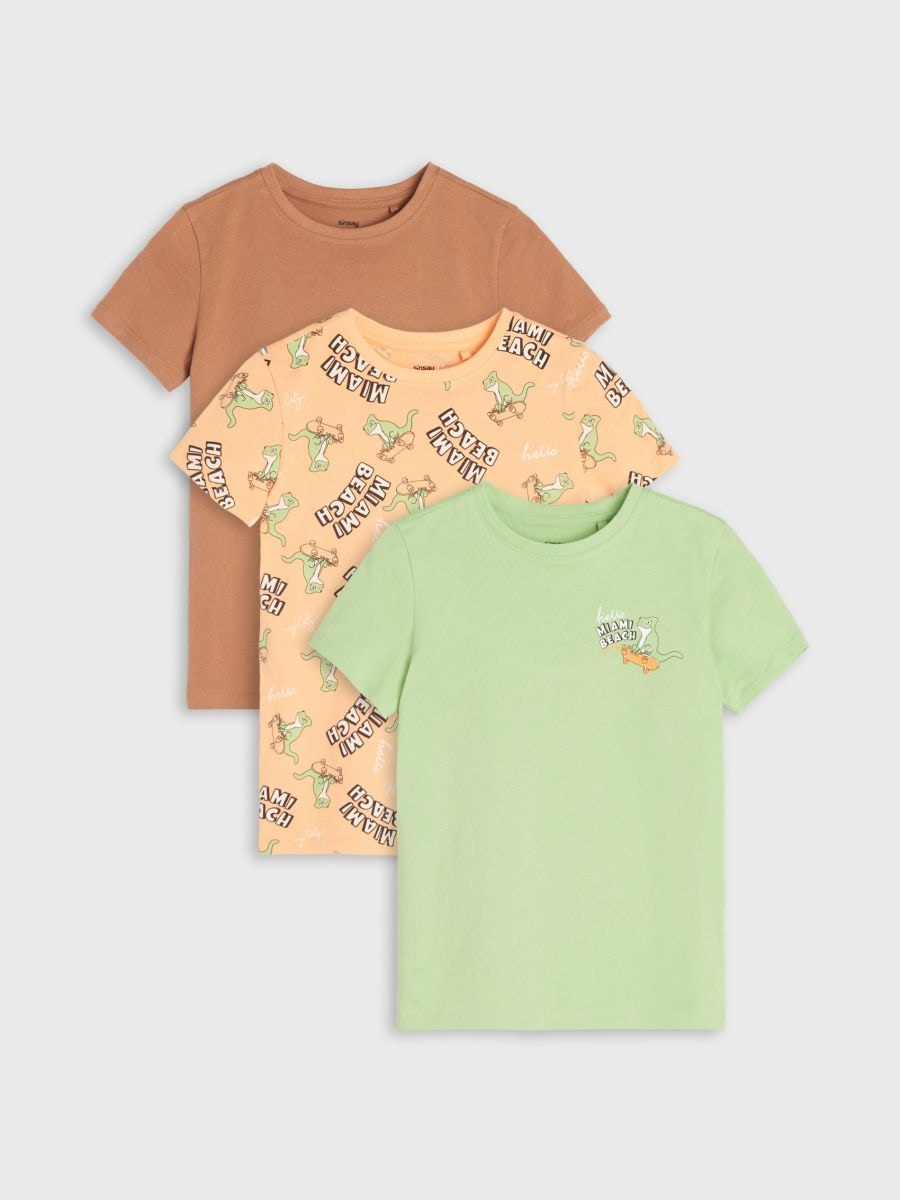 Sada 3 triček - vícebarevná - SINSAY