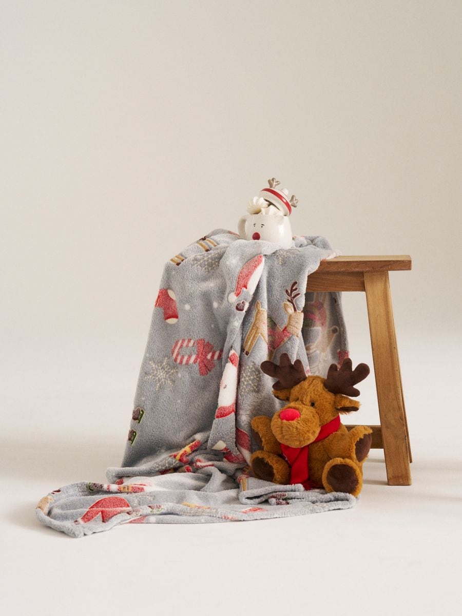 Pokrivač koji svetli u mraku - svetlo siva - SINSAY