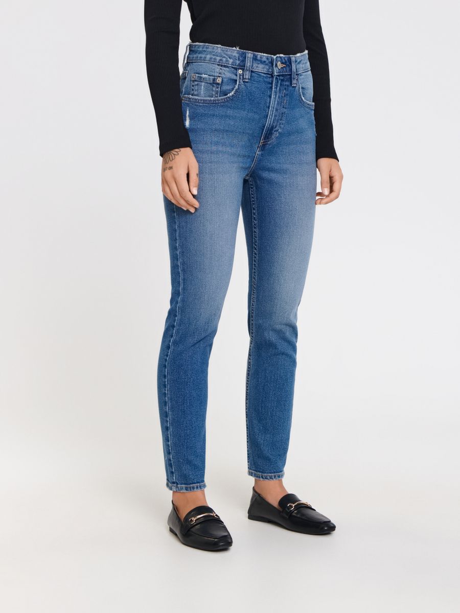 Jeans im Straight-Fit mit mittlerer Leibhöhe - Blau - SINSAY