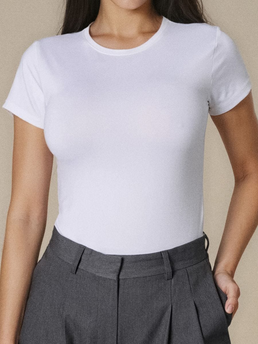 Rövidujjú body - fehér - SINSAY