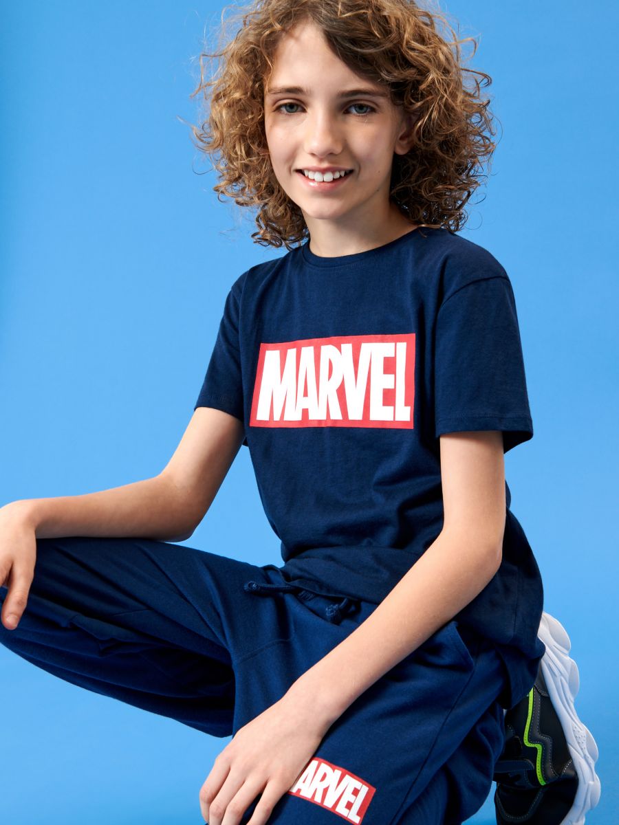 Majica kratkih rukava Marvel - mornarsko plava - SINSAY