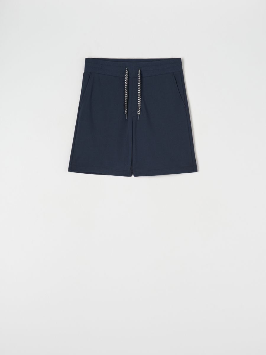 Kratke hlače na vezanje - mornarsko plava - SINSAY