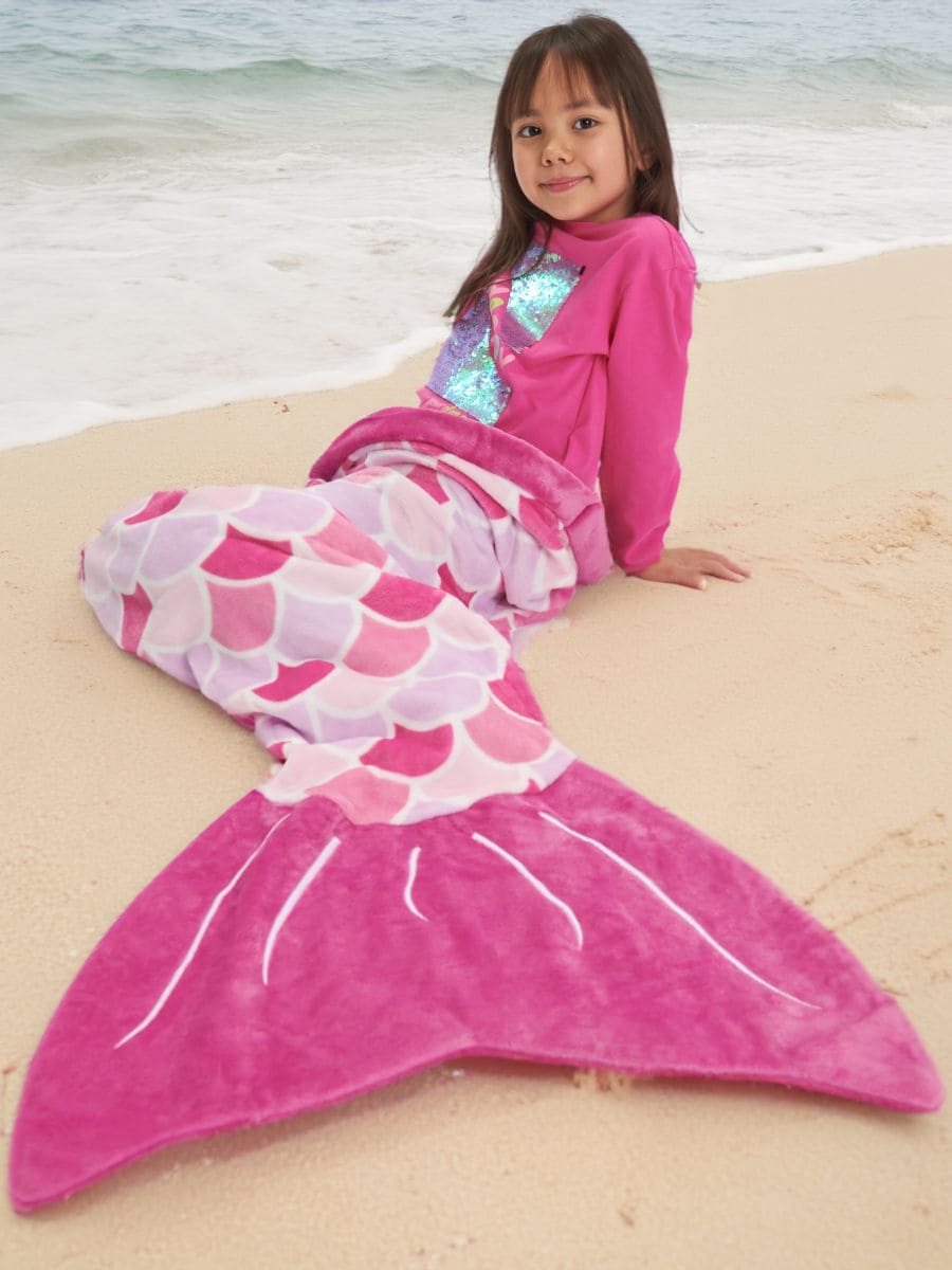 Pătură coadă de sirenă - roz-pastel - SINSAY