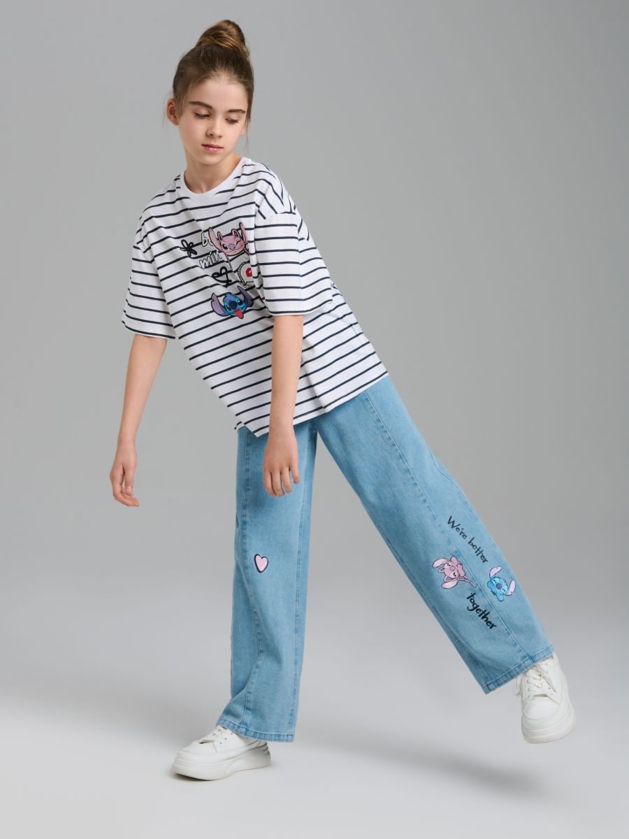 【COLOR iN ID】back stitch jeans Jeans Stitch Color blue jeans - SINSAY - 513DP-55J