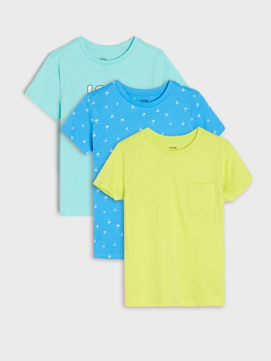 T-Shirts, 3er-Pack - Mehrfarbig - SINSAY