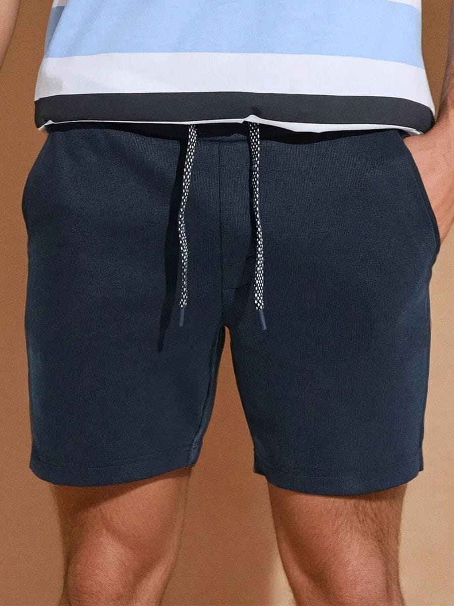 Šortai slim fit - tamsiai mėlyna - SINSAY