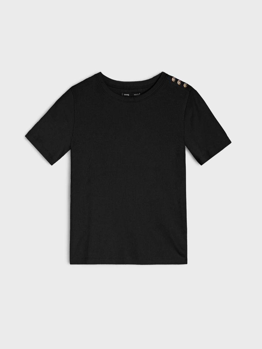 Majica s kratkim rukavima - crno - SINSAY