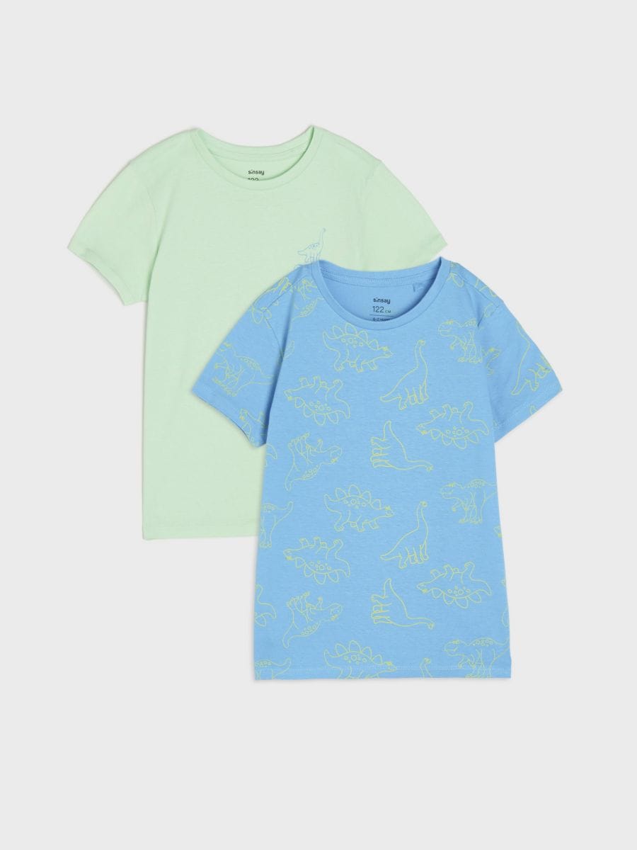 T-Shirts, 2er-Pack - mid blue - SINSAY
