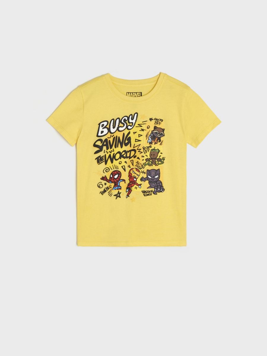 T-krekls Marvel - gaiši dzeltena - SINSAY