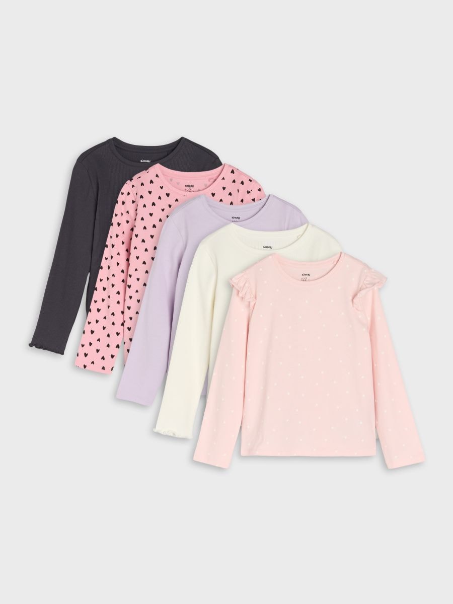 Confezione da 5 magliette a maniche lunghe - multicolor - SINSAY