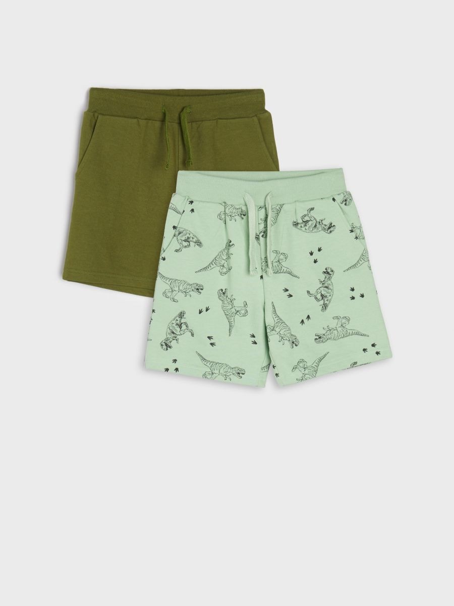 Set de 2 perechi de pantaloni scurți - verde-deschis - SINSAY