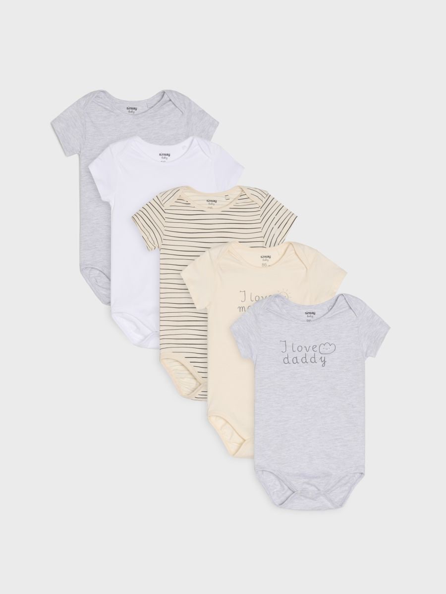 Body 5 pack - szary - SINSAY