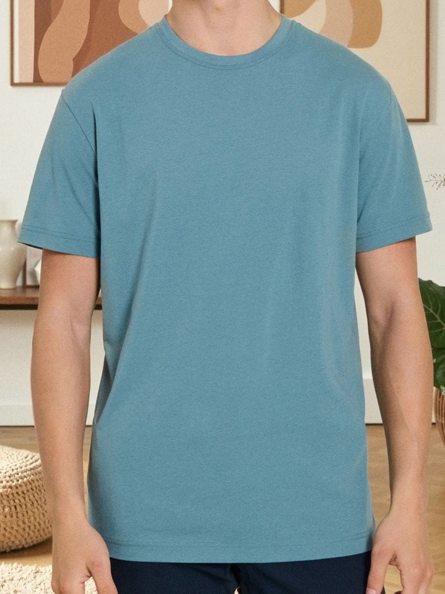 Μπλούζα basic - ανοιχτο τιρκουαζ - SINSAY