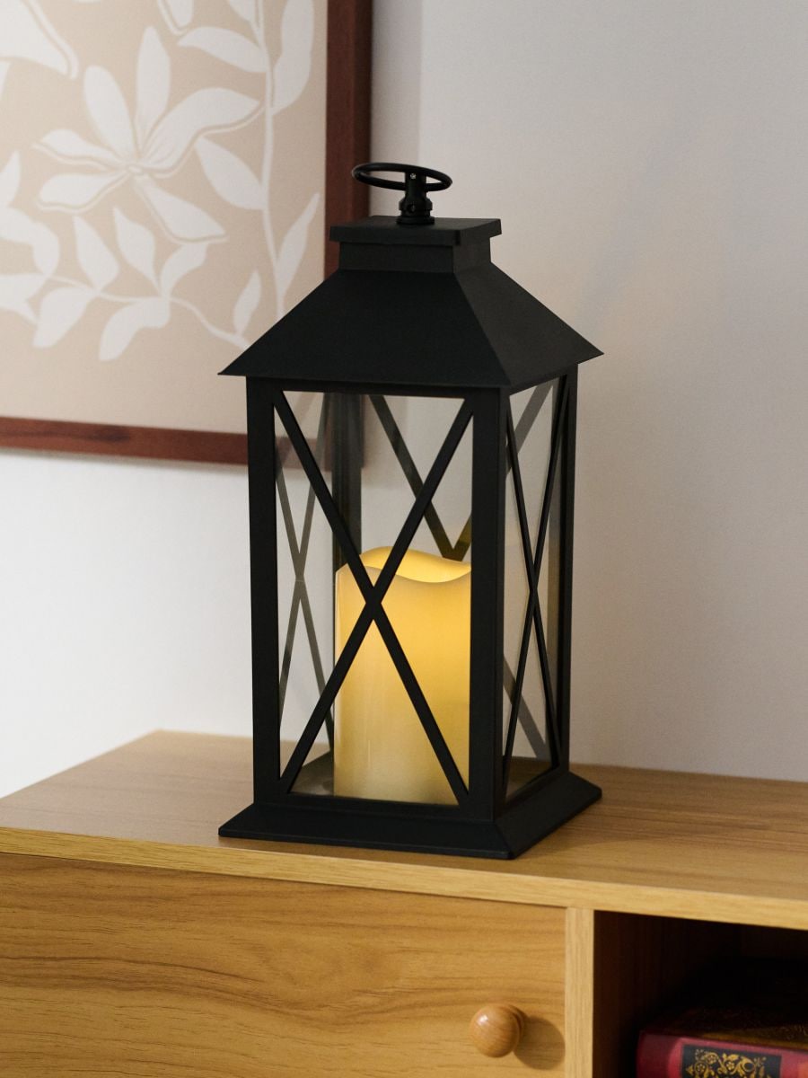 Lampka LED w kształcie lampionu - czarny - SINSAY