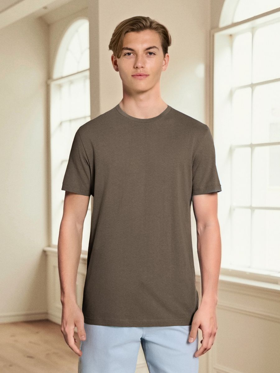 Majica kratkih rukava - boja kave - SINSAY