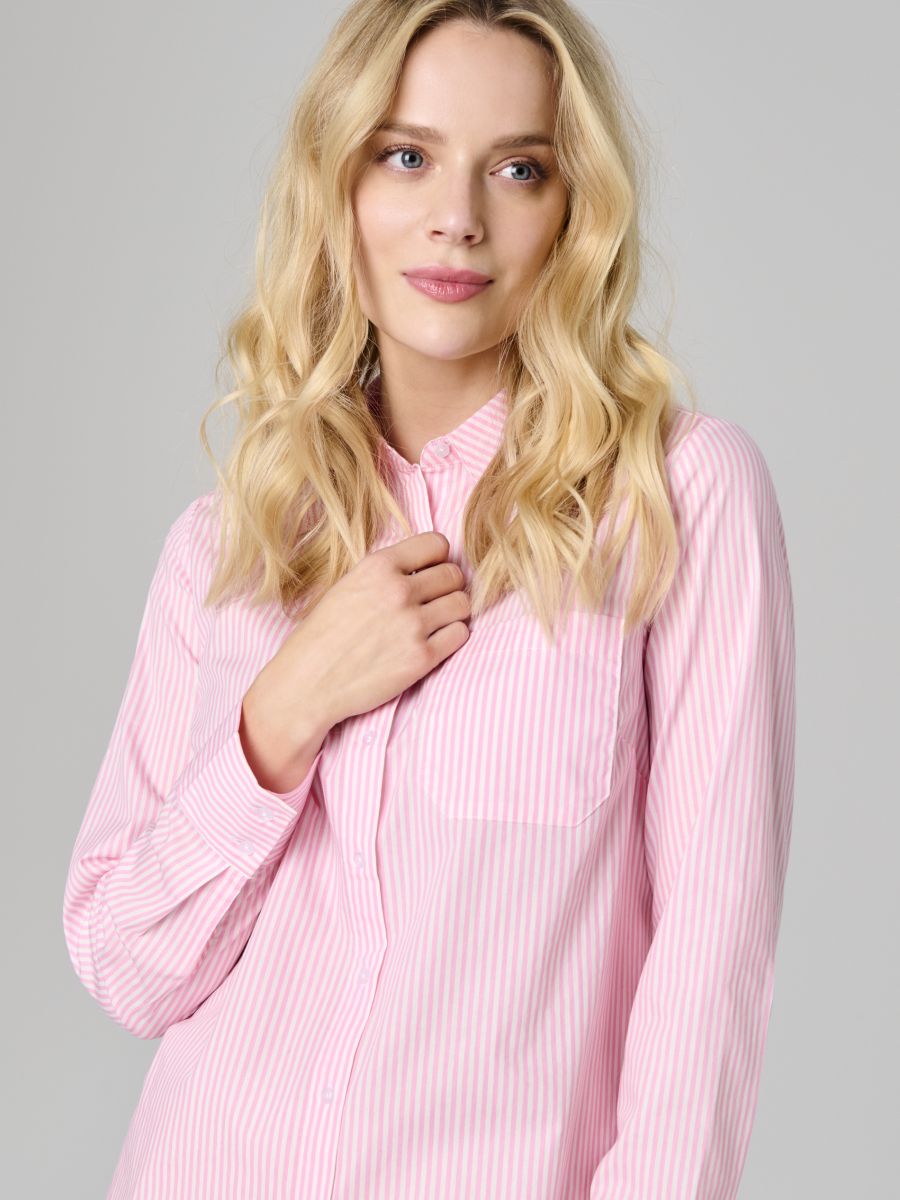Striped cotton shirt Color pink - SINSAY - 539CH-30P