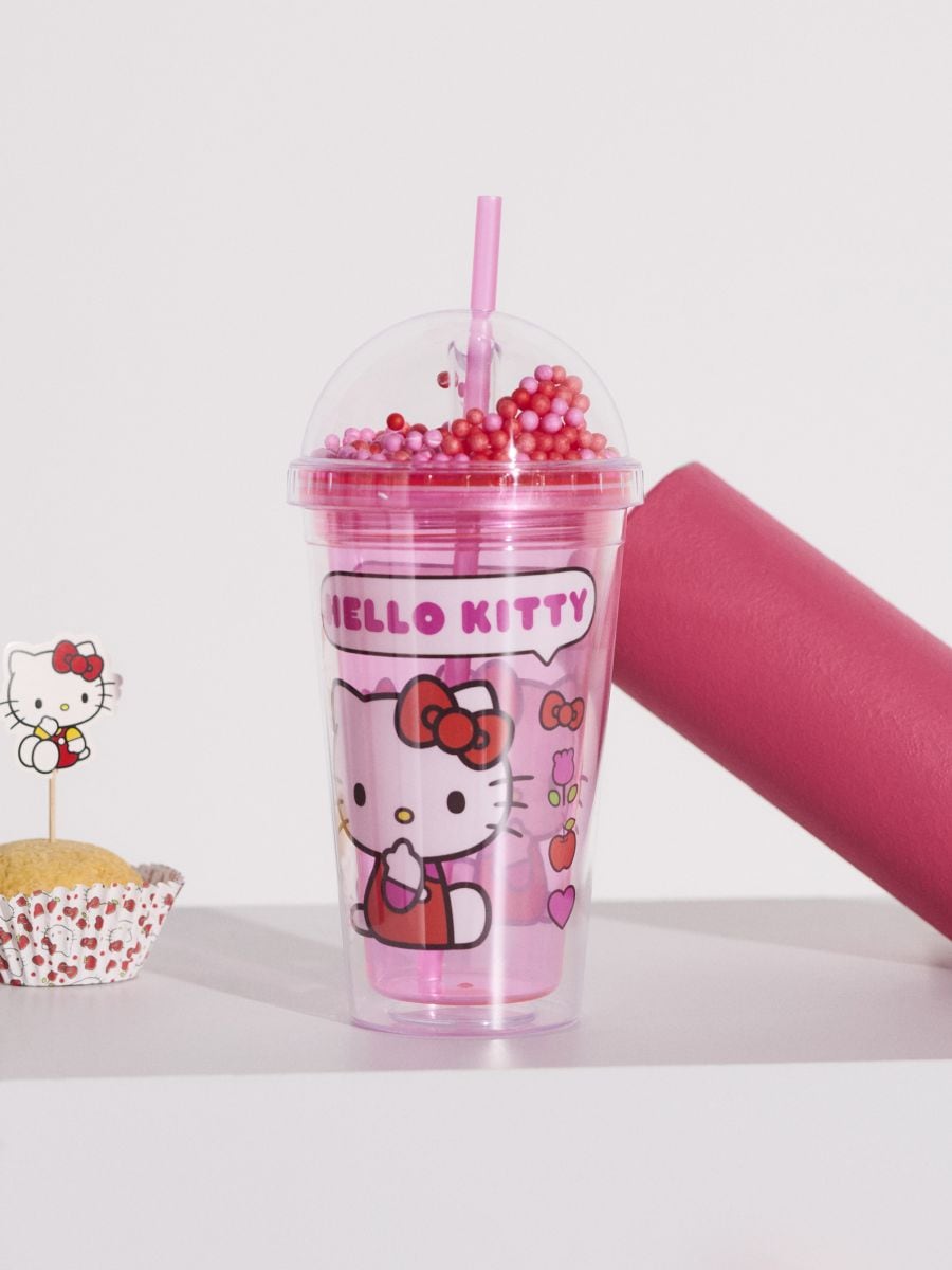 Cană reutilizabilă, cu pai Hello Kitty - multicolor - SINSAY