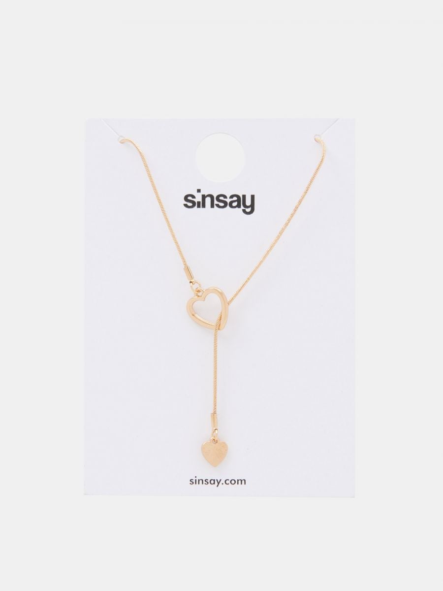 Necklace - golden - SINSAY