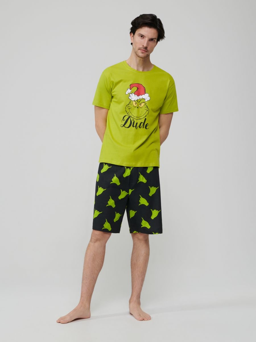 Komplet pižame Grinch - rumeno zelena - SINSAY