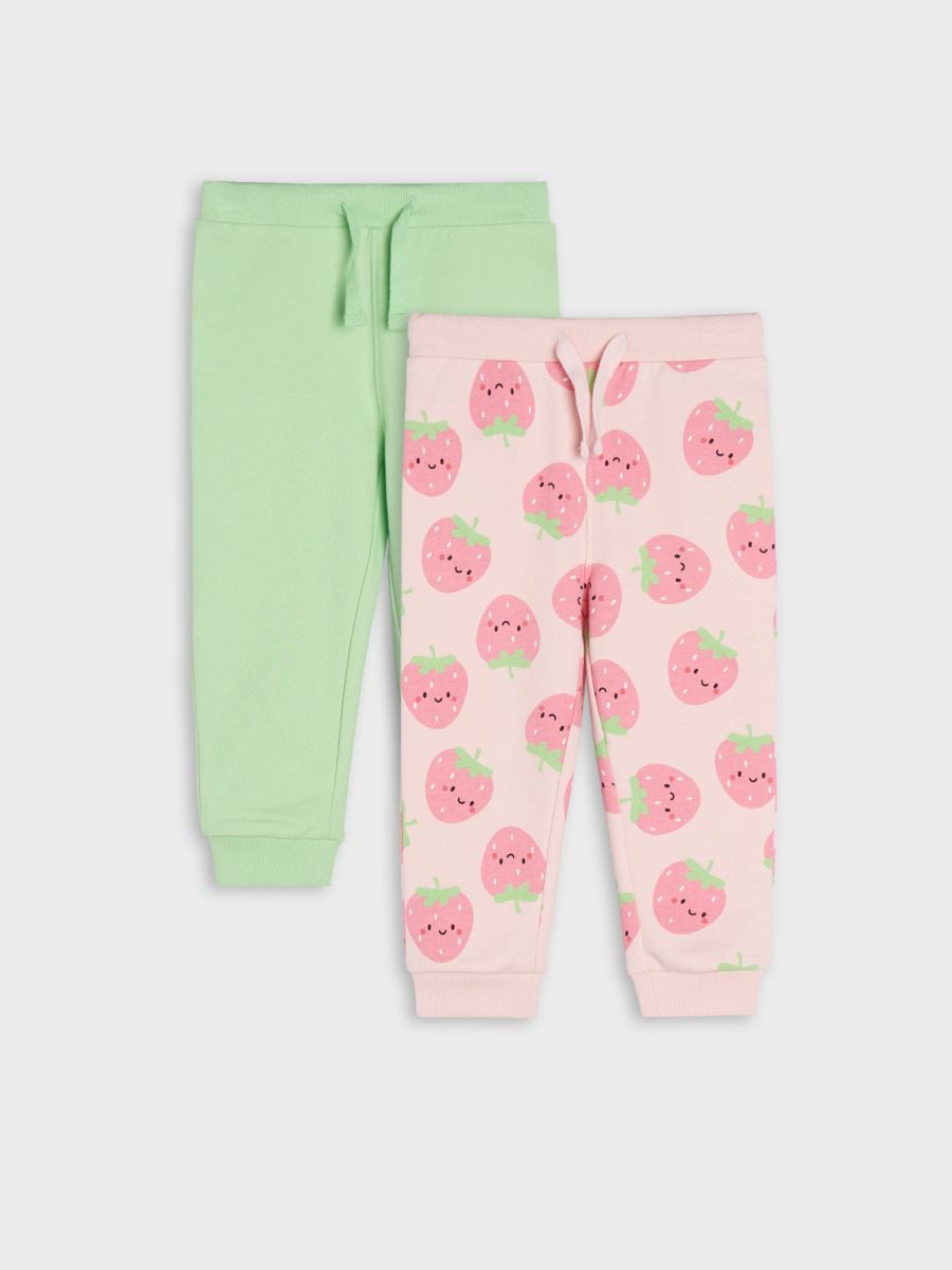 Spodnie dresowe 2 pack - różowy - SINSAY