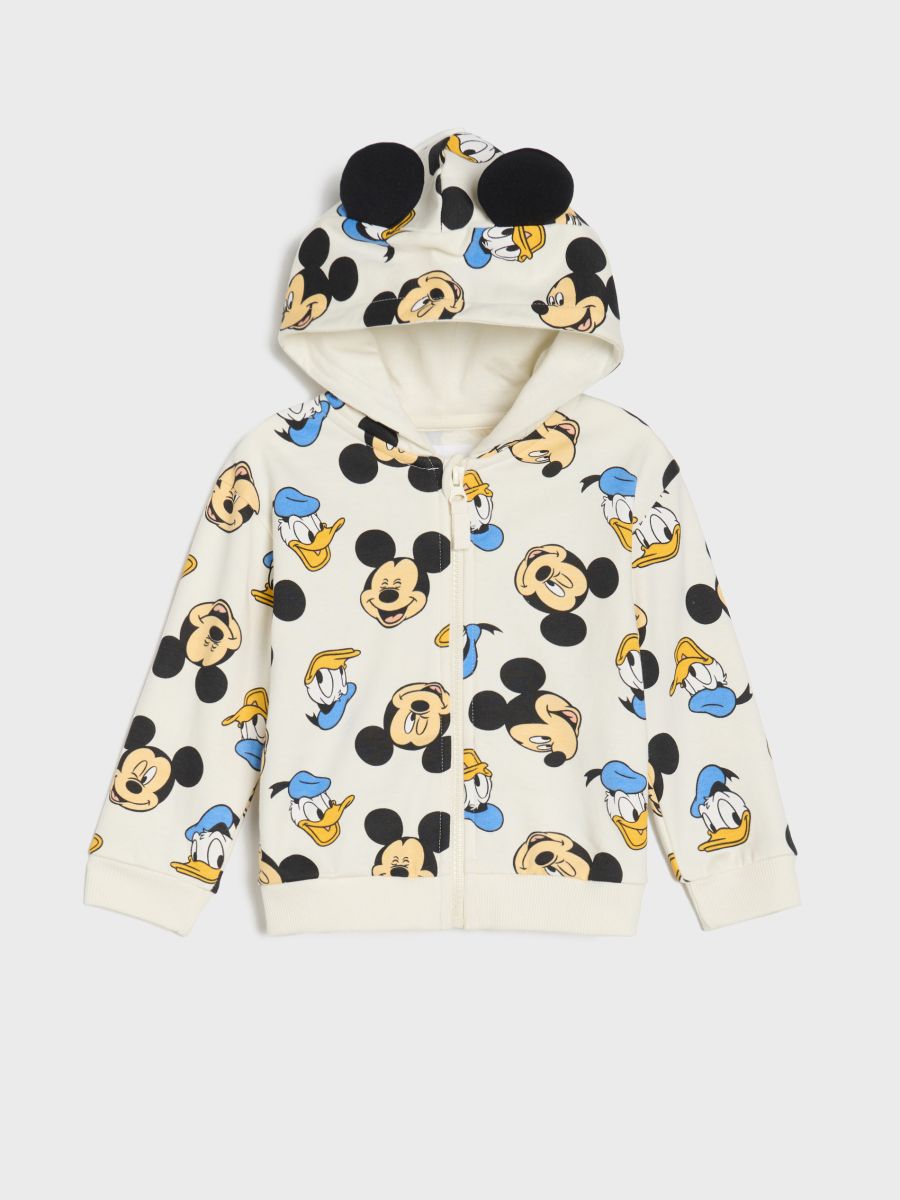 Mikina s 3D prvky Mickey Mouse - krémová - SINSAY