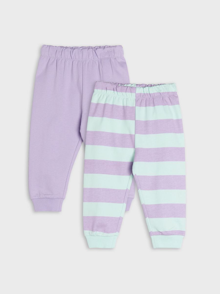 5-pack Cotton Pants - Light pink/light green - Kids