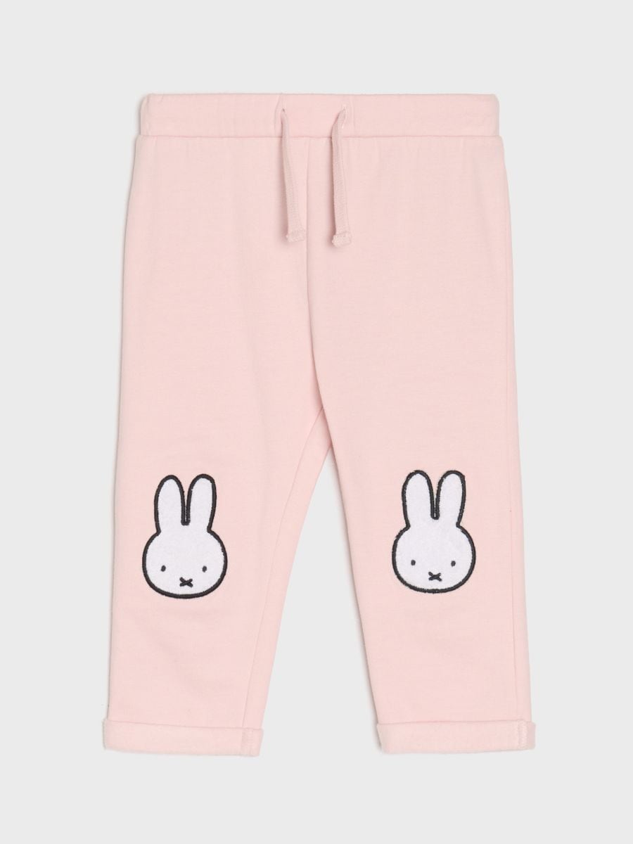 Bavlněné kalhoty Miffy - růžová - SINSAY